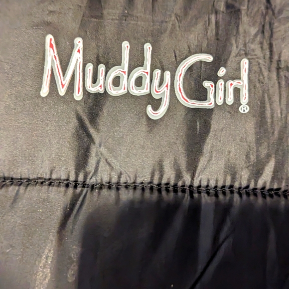 Pink and purple puffer vest size muddy girl winter jacket moonshine camo large - Picture 7 of 7